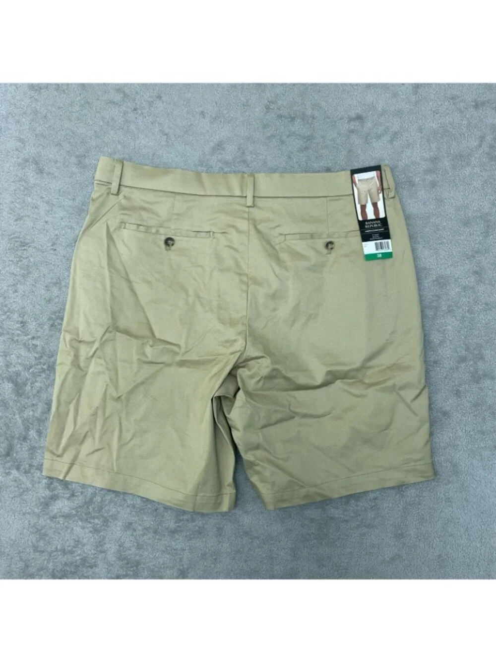 NWT Banana Republic Men's 38 Stretch Chino Shorts Khaki 9
